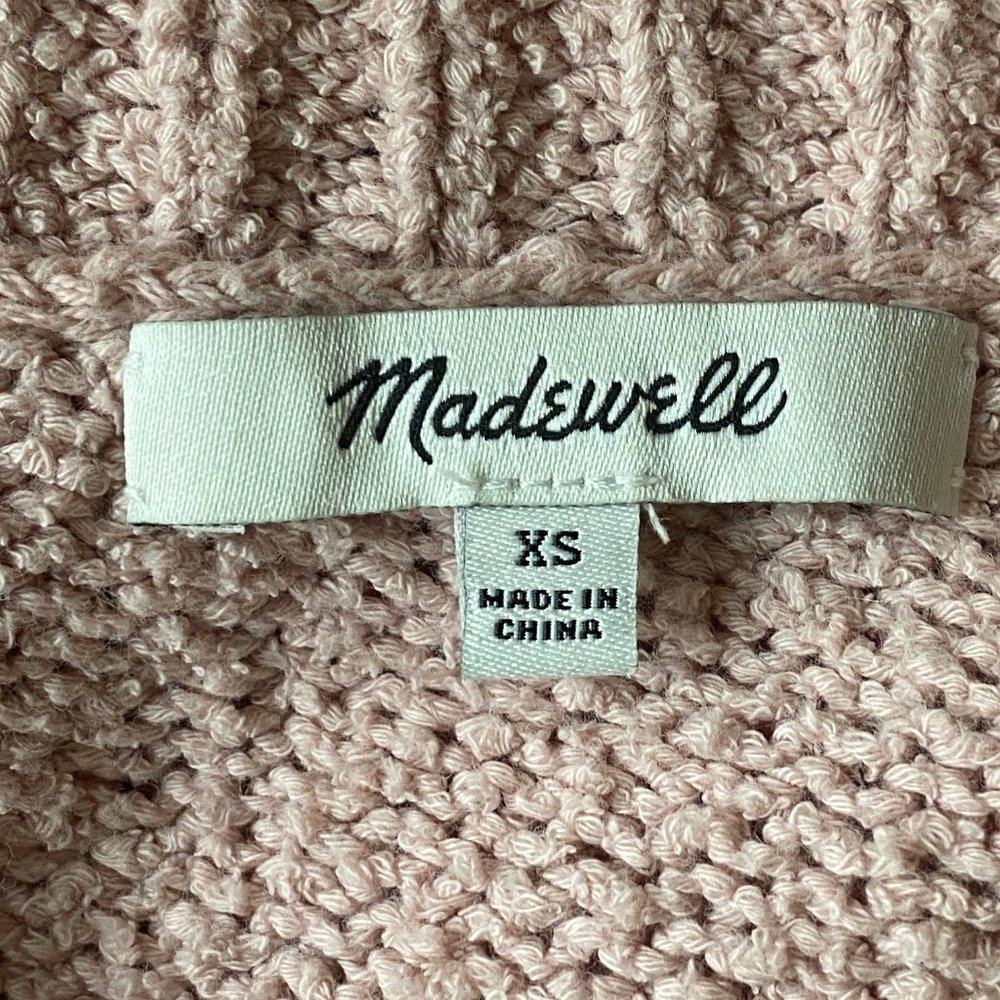 Madewell Montford Fringe Sweater Pink Twee FeminineSoft Girl Fairycore -XS - Picture 13 of 14